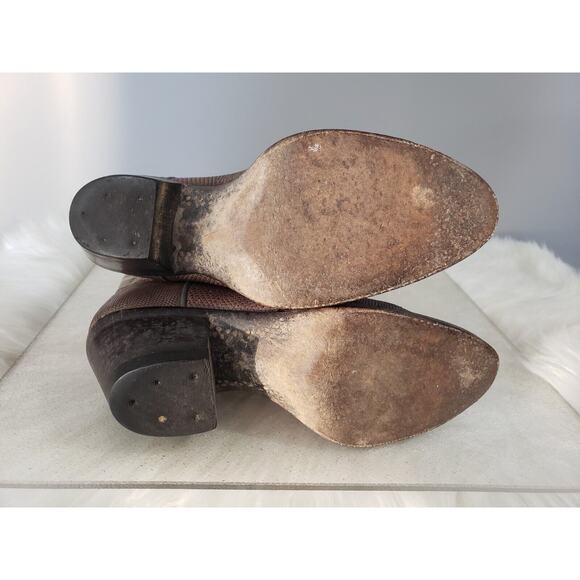 Dan Post Western Exotic Teju Lizard Reptile Cowboy Boots Womens Size 5.5C - Picture 9 of 9